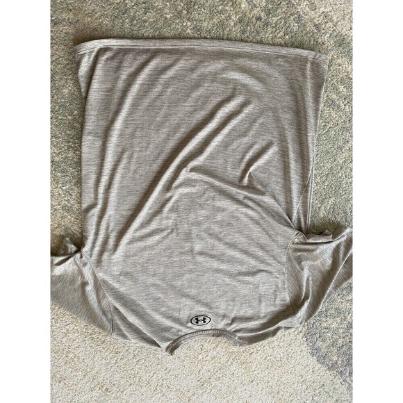 Under Armour Shirt Mens Large Gray Green Loose HeatGear Athletic Active Casual - Picture 6 of 6